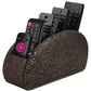 5-Compartment Remote Control Holder – Faux Leather Desk Organizer for TV & Media Remotes