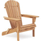 Wooden Folding Adirondack Chair Set – Solid Wood, 2-Piece - Roomsium