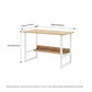 Light Oak Computer Desk with Bookshelf – Modern Home Office - Roomsium