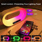 3-in-1 LED Night Light with Wireless Charger & Alarm Clock (RGB, App Control)