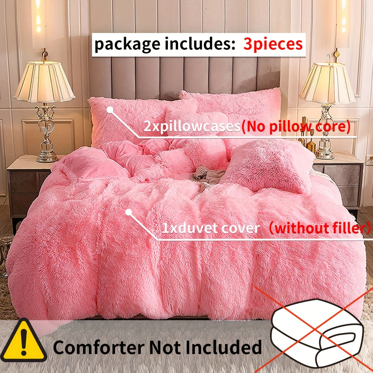 Plush Zippered Duvet Cover Set – Soft All-Season Bedding