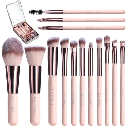 Makeup Brushes with Luminous Mirror - Roomsium