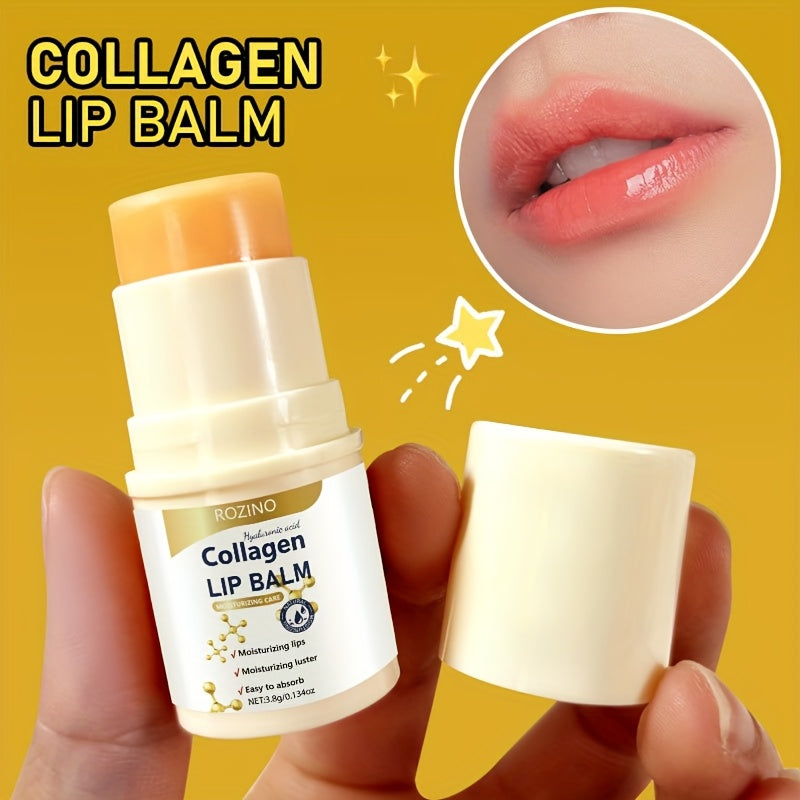 ROZINO Collagen & Hyaluronic Acid Lip Balm – Moisturizing Lip Care Stick (3.8g)