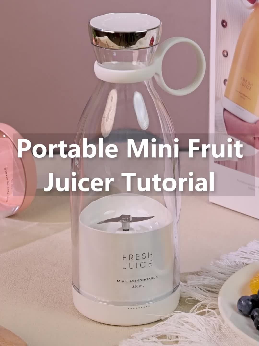 Portable Fruit Blender 350ML – Wireless USB Rechargeable Mini Juicer for On-the-Go