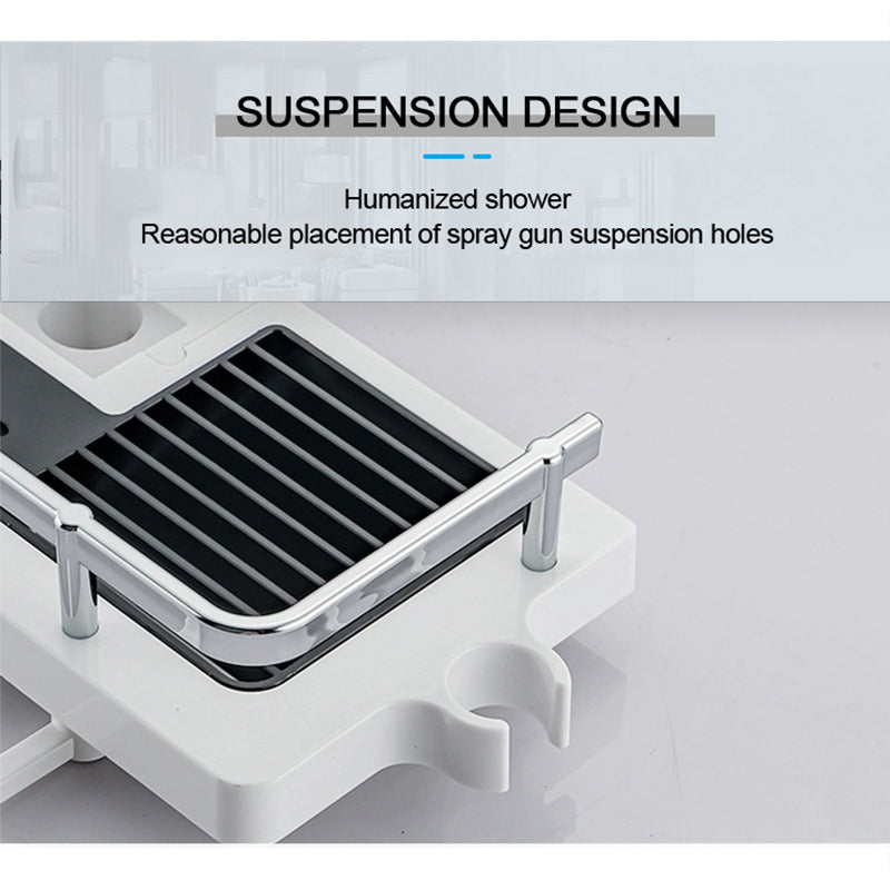 Shower Rod Rack Bathroom Bracket – Modern Lift Rod Support (24–25mm)