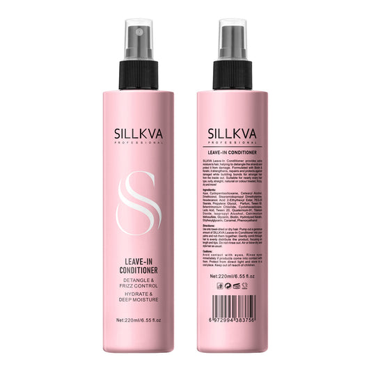 SILLKVA Leave-In Hair Treatment Spray – Detangler & Heat Protectant