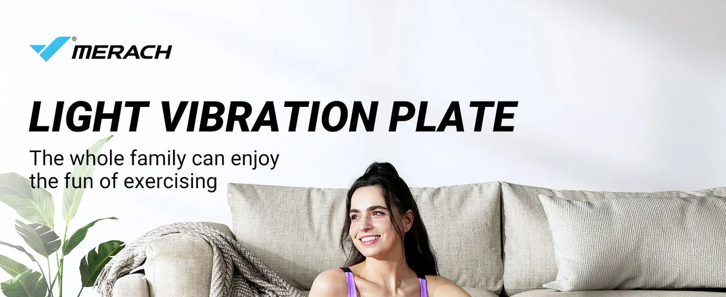 MERACH Vibration Plate Exercise Machine with LED Lights & Bluetooth – Full-Body Fitness Platform