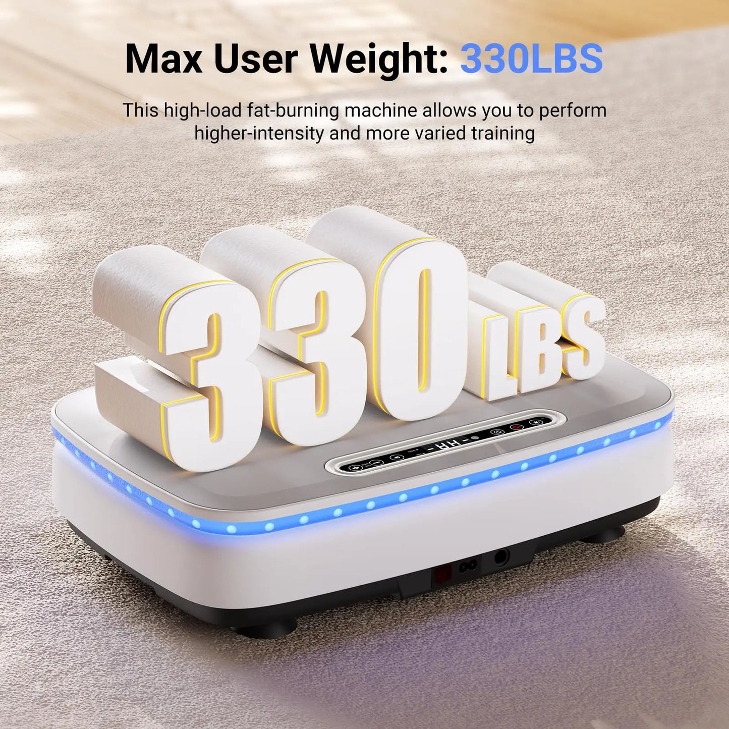 MERACH Vibration Plate Exercise Machine with LED Lights & Bluetooth – Full-Body Fitness Platform