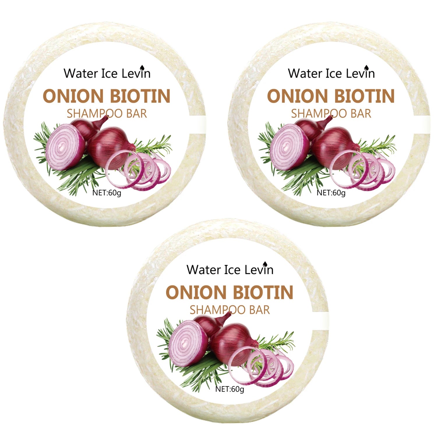 Onion & Biotin Shampoo Bar 60g – Rosemary-Infused Solid Hair Cleanser for All Hair Types - Roomsium