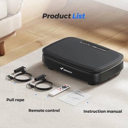 MERACH Vibration Plate Exercise Machine with LED Lights & Bluetooth – Full-Body Fitness Platform