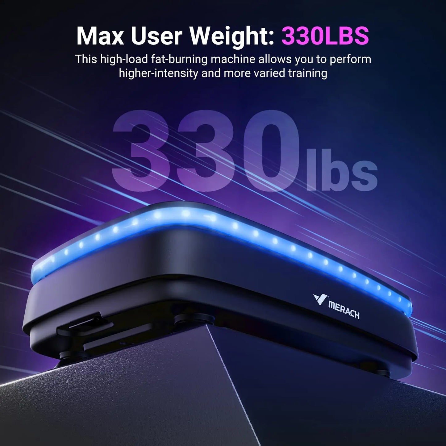 MERACH Vibration Plate Exercise Machine with LED Lights & Bluetooth – Full-Body Fitness Platform