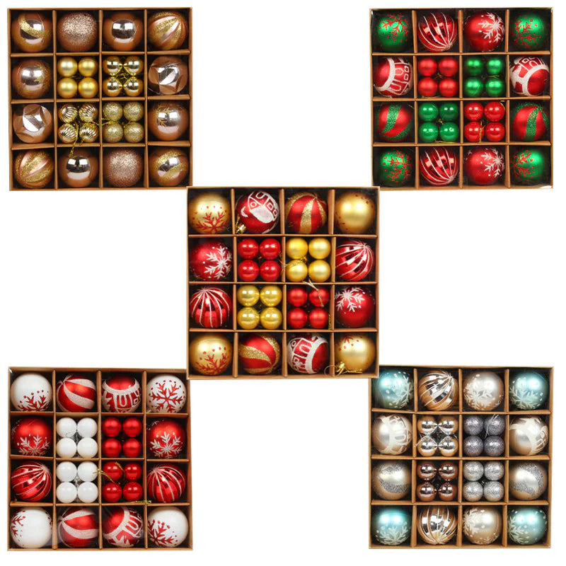 Colorful Christmas Ball Ornaments Set – Holiday Tree Décor - Roomsium