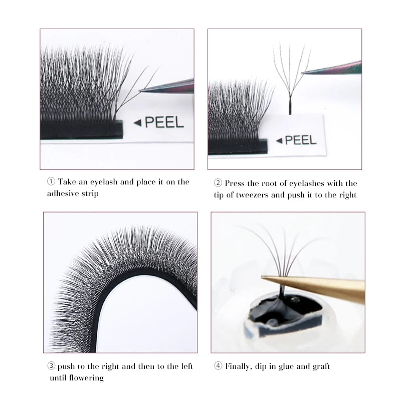 5D W Shape Eyelash Extensions – Handmade Volume Lash Tray