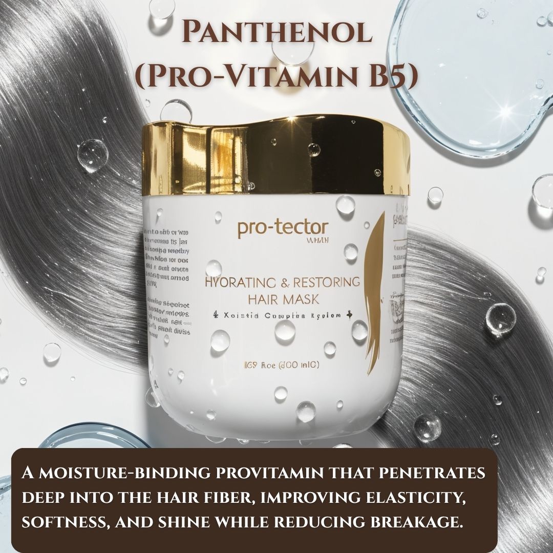 Hair mask jar with gold lid on a metallic background