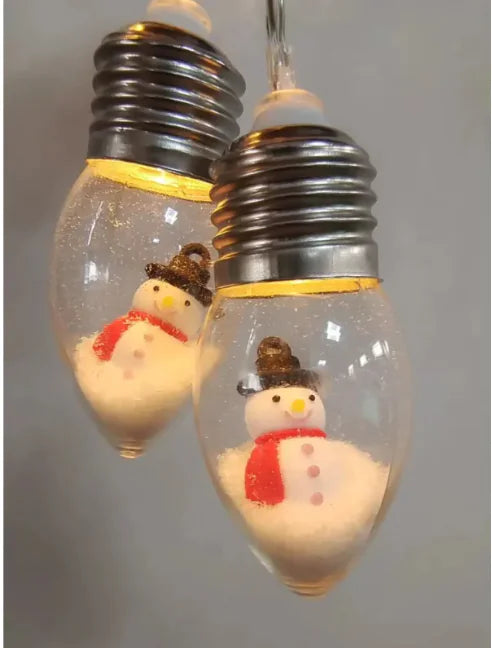 Christmas LED String Lights – Snowman & Santa Holiday Decor - Roomsium
