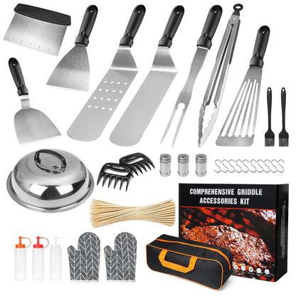 132PCS BBQ Griddle Accessories Kit Stainless Steel Outdoor Set