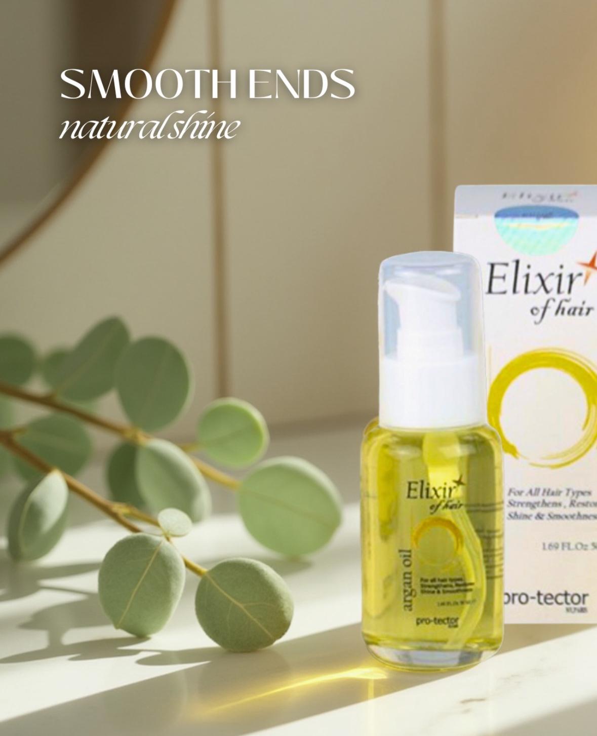 Elegance Elixir of Hair – Argan Oil Serum | Smooths, Strengthens & Adds Shine - Roomsium