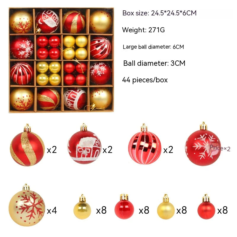 Colorful Christmas Ball Ornaments Set – Holiday Tree Décor - Roomsium