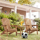 Wooden Folding Adirondack Chair Set – Solid Wood, 2-Piece - Roomsium