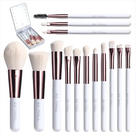 Makeup Brushes with Luminous Mirror - Roomsium