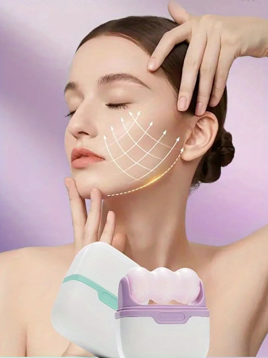 Double-Headed Ice Roller for Face & Scalp – Cooling Facial Massage Tool