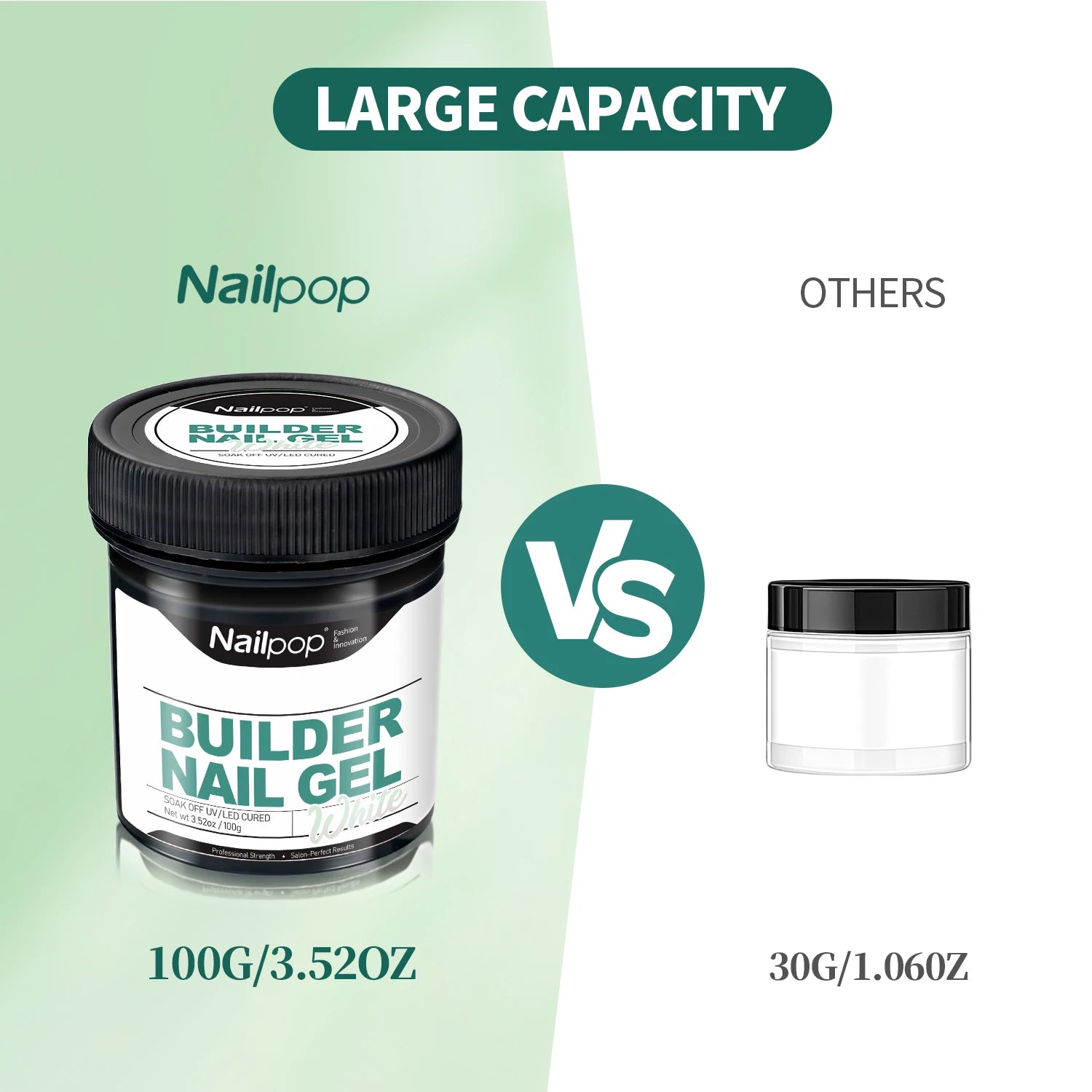 Nailpop Milky Smooth Builder Gel 30g / 100g – Self-Leveling Hard Gel for Nail Extension & Apex Building - Roomsium