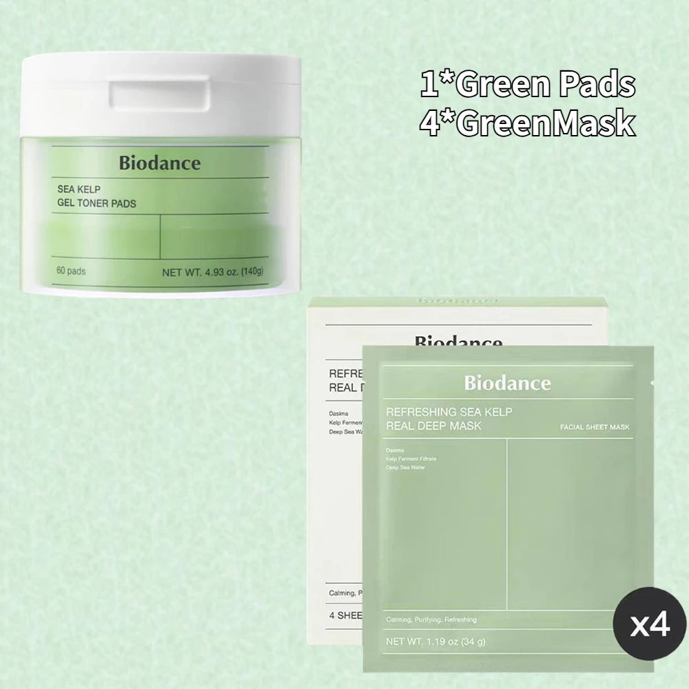 Korean Biodance Skin Care Kit – Collagen Gel Toner Pads & Bio-Collagen Deep Mask
