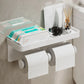 Aluminum Alloy Paper Holder – No-Drill Wall-Mounted Toilet & Kitchen Paper Roll Holder