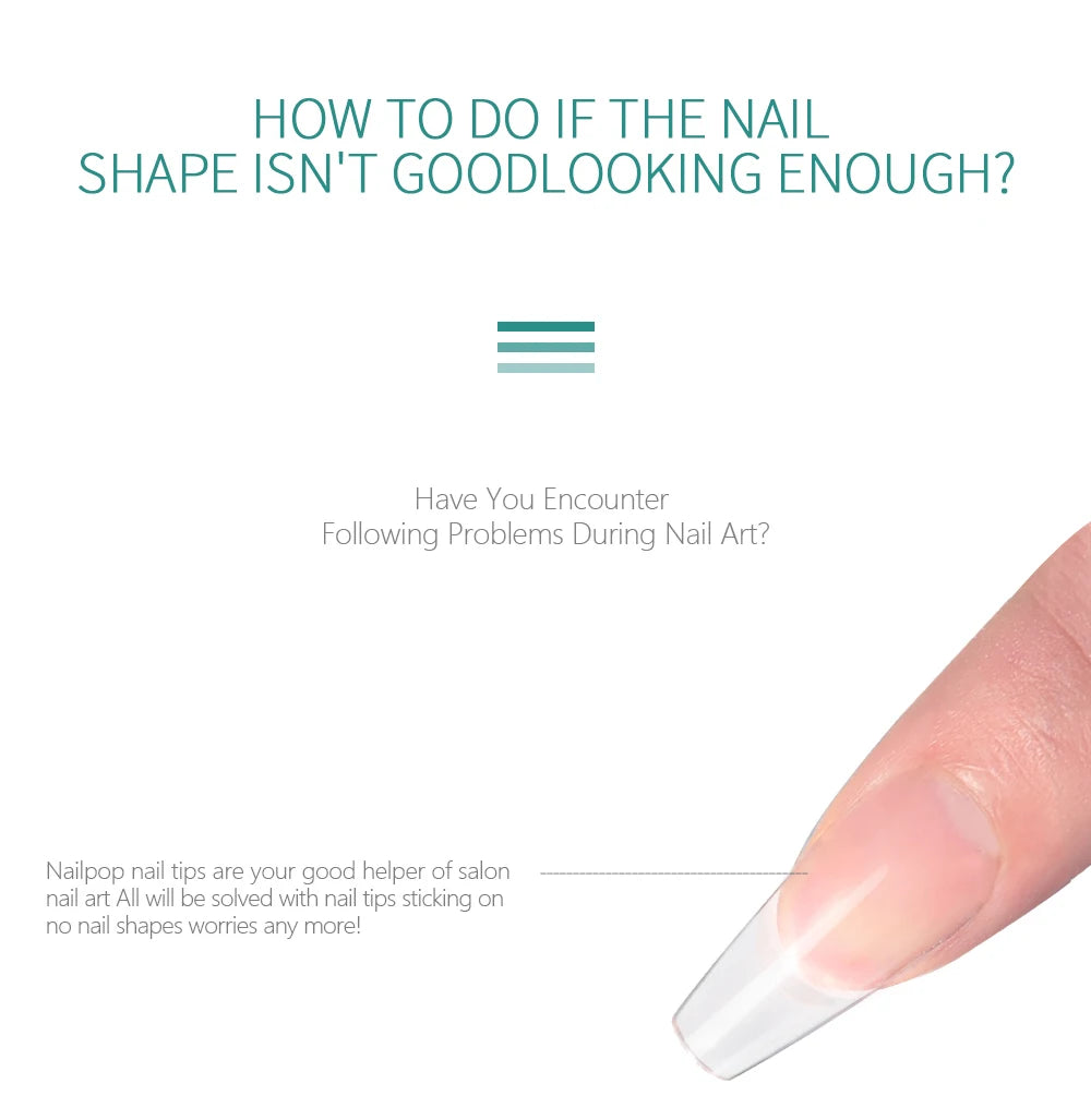 Nailpop Nail Extension Kit 600pcs Soft Gel Nail Tips with Glue Gel & UV Lamp – Fast Nail Extension Set for DIY & Professional Use - Roomsium