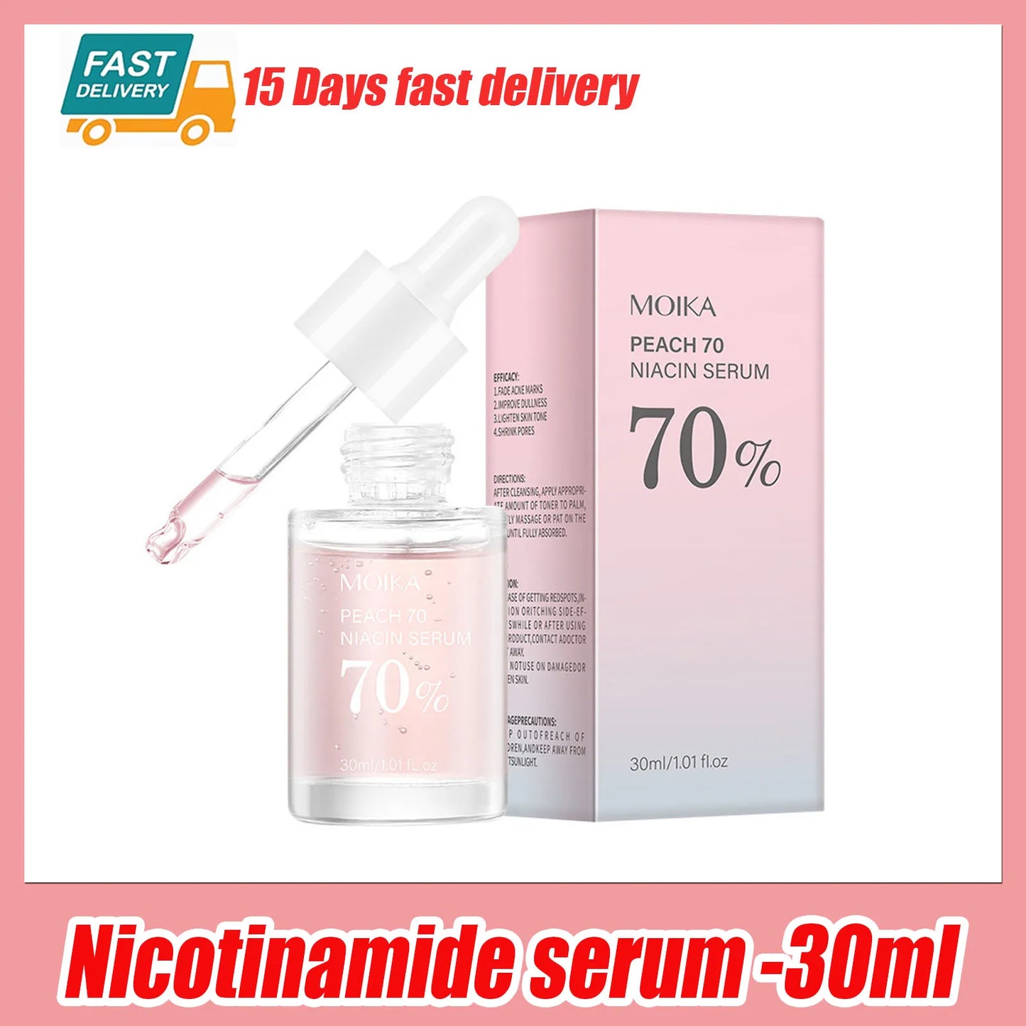 Niacinamide Brightening Serum 30ml – Dark Spot Care, Pore Refining & Skin Tone Balancing
