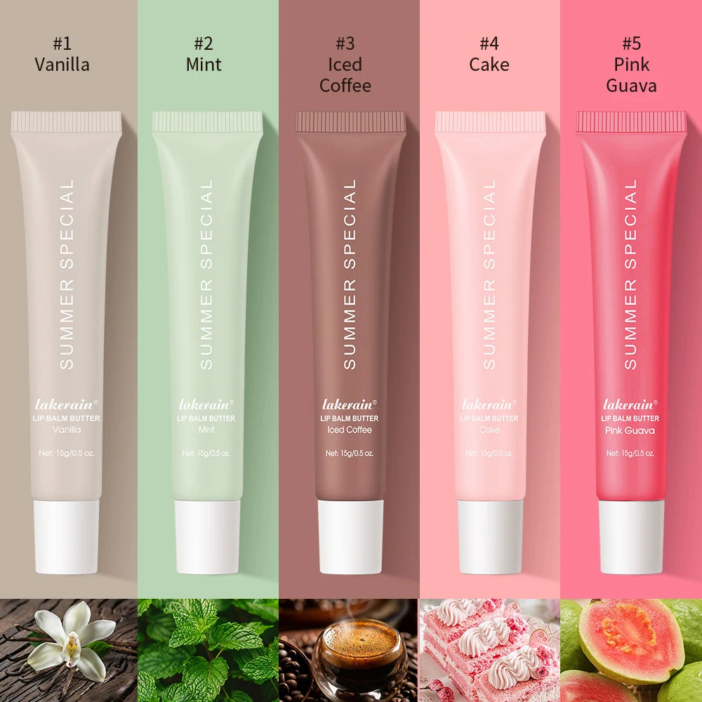 Summer Moisturizing Lip Balm Gloss – Transparent Lip Oil with Vanilla, Mint & Iced Coffee Scents - Roomsium