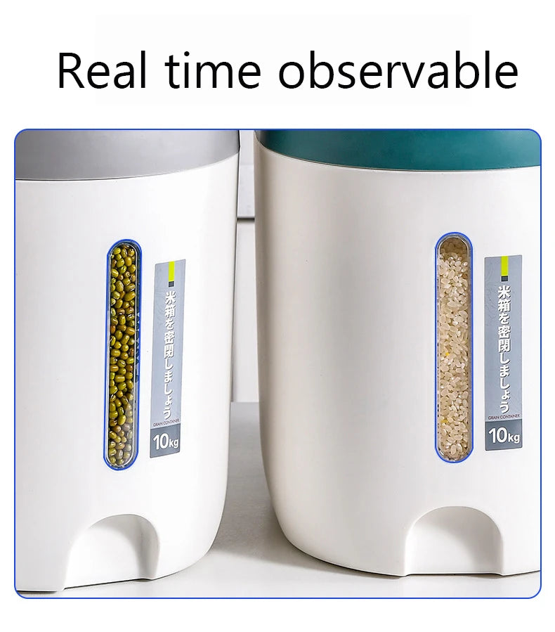 XIAOGUI Rice Dispenser 5KG / 10KG – Airtight Kitchen Grain Storage Container