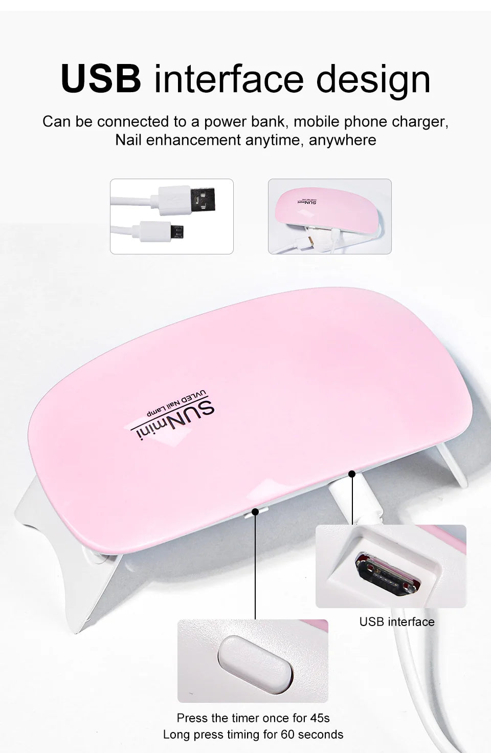 Limegirl 6W Mini LED Nail Dryer – Portable USB UV Nail Lamp - Roomsium