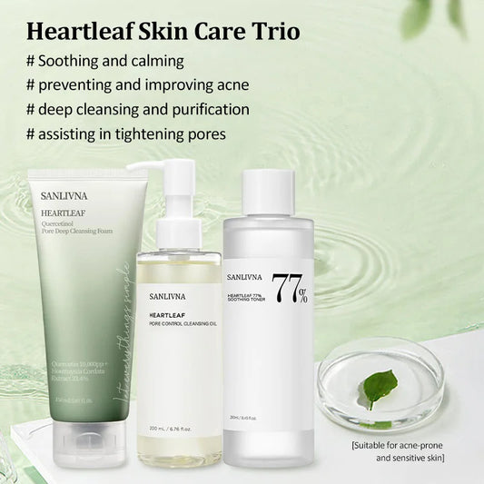 Hoygi Heartleaf Korean Skincare 3-Piece Set – Cleanse & Pore Care Routine