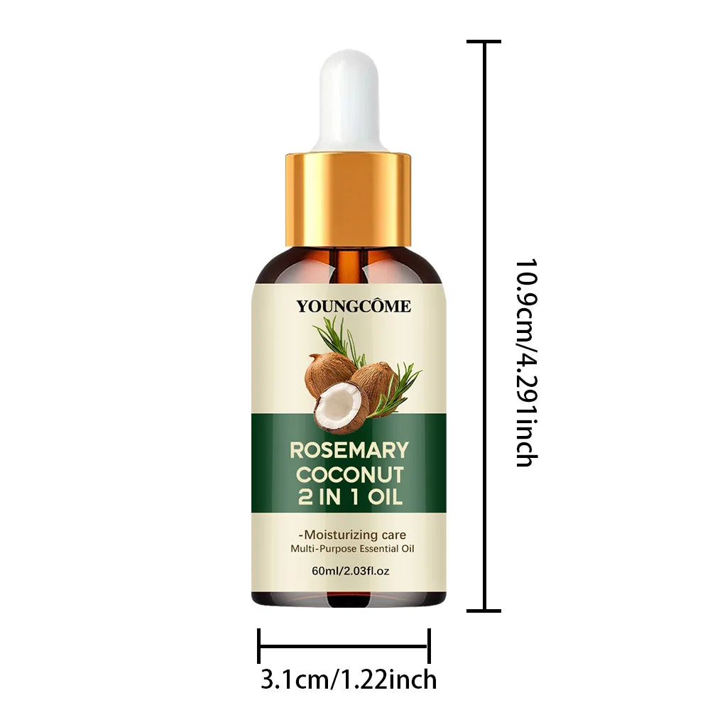 YOUNGCOME Rosemary Hair Oil with Coconut – Nourishing Scalp Treatment 60ml - Roomsium