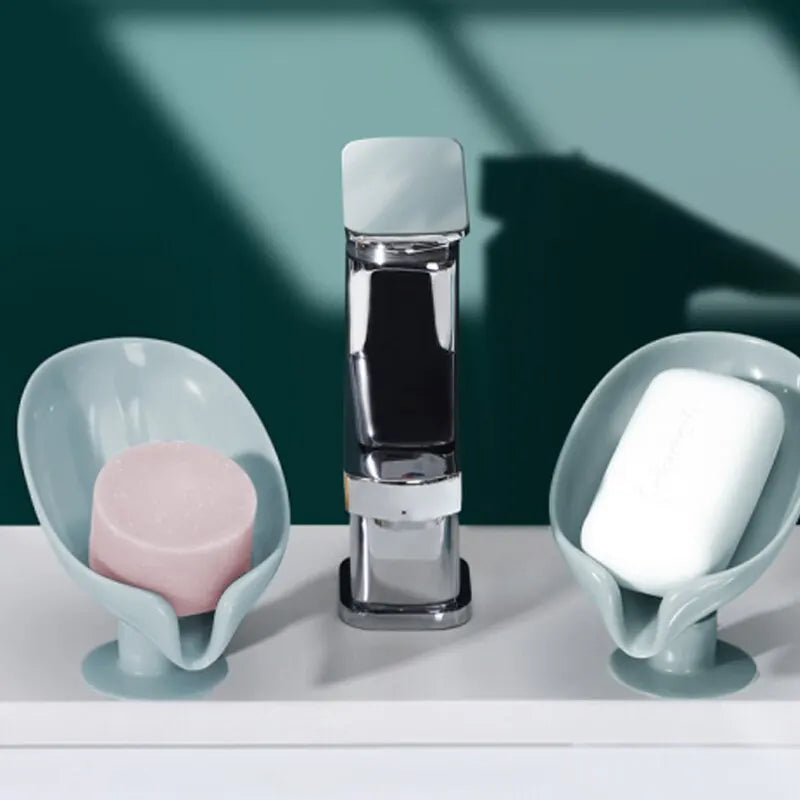 2-Piece Creative Draining Soap Box – Punch-Free Suction Cup Bathroom Soap Holder - Roomsium