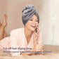 Absorbent Hair Towel Wrap Button Closure