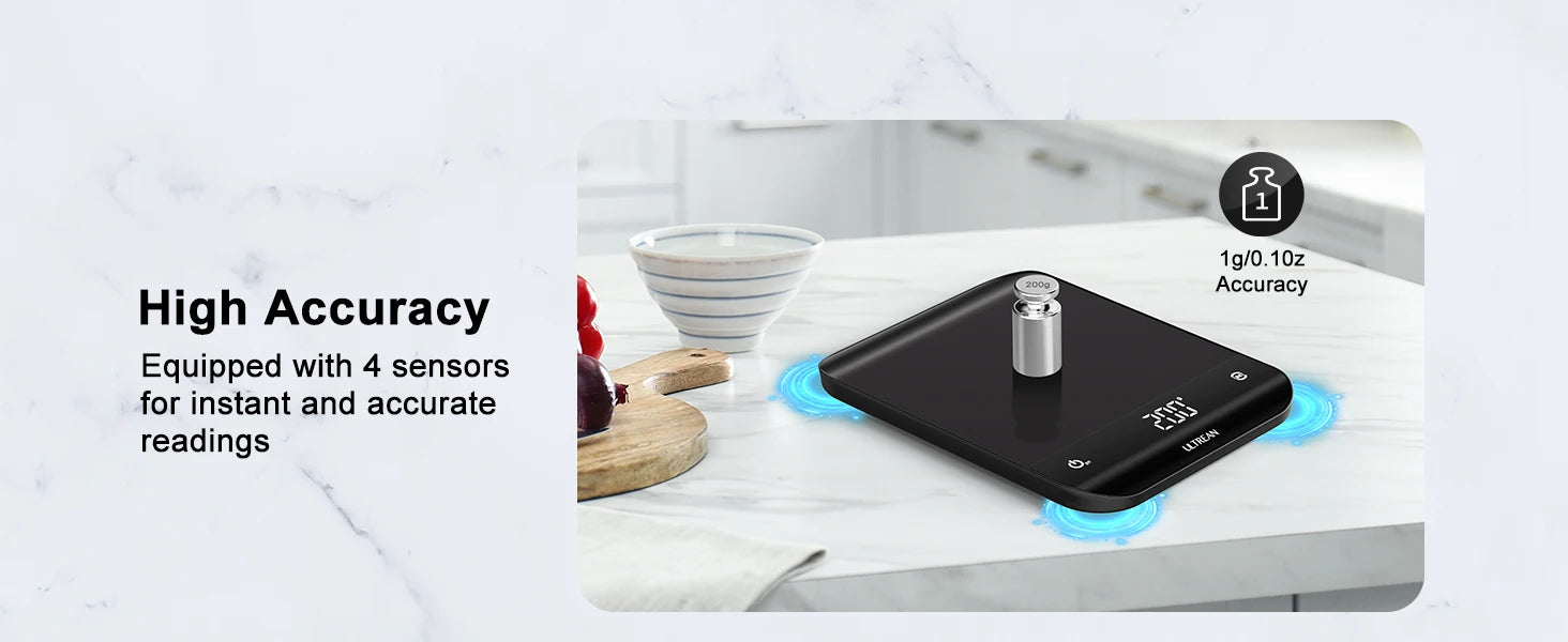 ULTREAN Digital Kitchen Scale 5000g/1g High Precision Food Scale with LCD Display - Roomsium