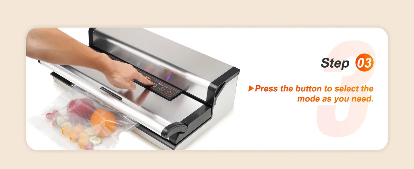 SucceBuy Commercial Vacuum Sealer Machine – Automatic Food Packaging with Cutter & Bag Storage - Roomsium