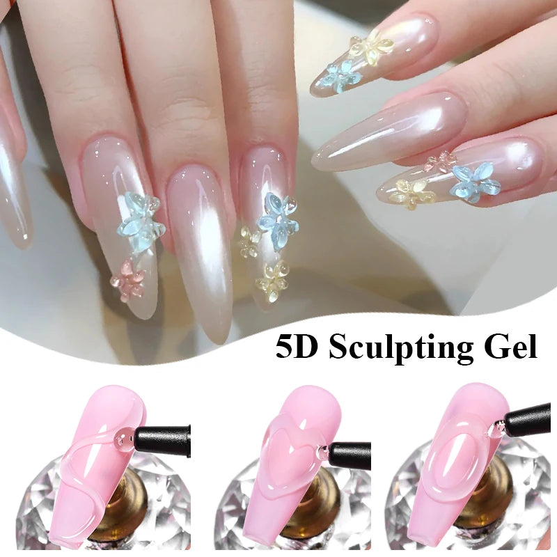 5D Sculpting Gel Nail Art Modeling Gel – 3D Design Carving Gel