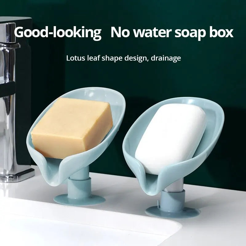 2-Piece Creative Draining Soap Box – Punch-Free Suction Cup Bathroom Soap Holder - Roomsium