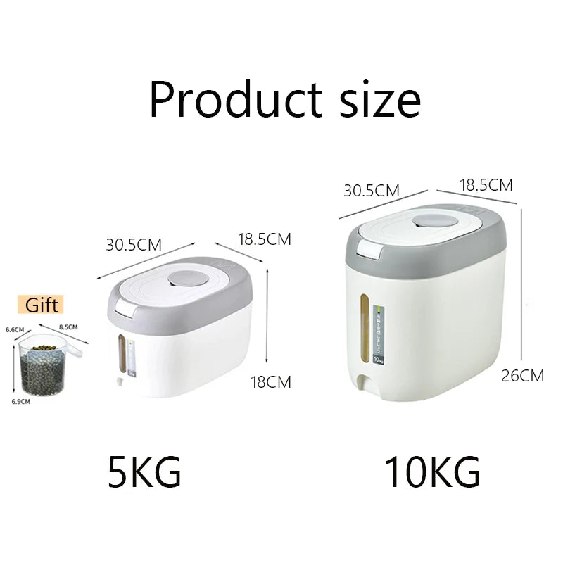 XIAOGUI Rice Dispenser 5KG / 10KG – Airtight Kitchen Grain Storage Container