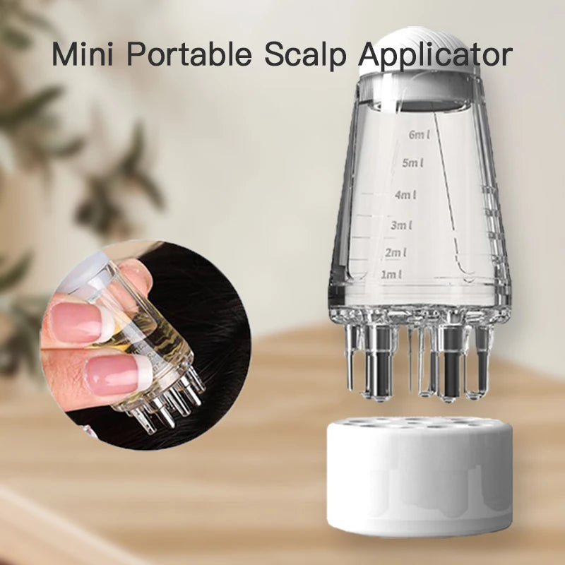 Portable Scalp Applicator Comb for Hair Oil & Serum