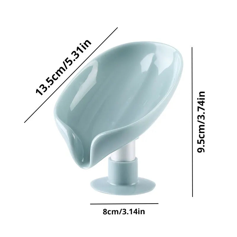 2-Piece Creative Draining Soap Box – Punch-Free Suction Cup Bathroom Soap Holder - Roomsium