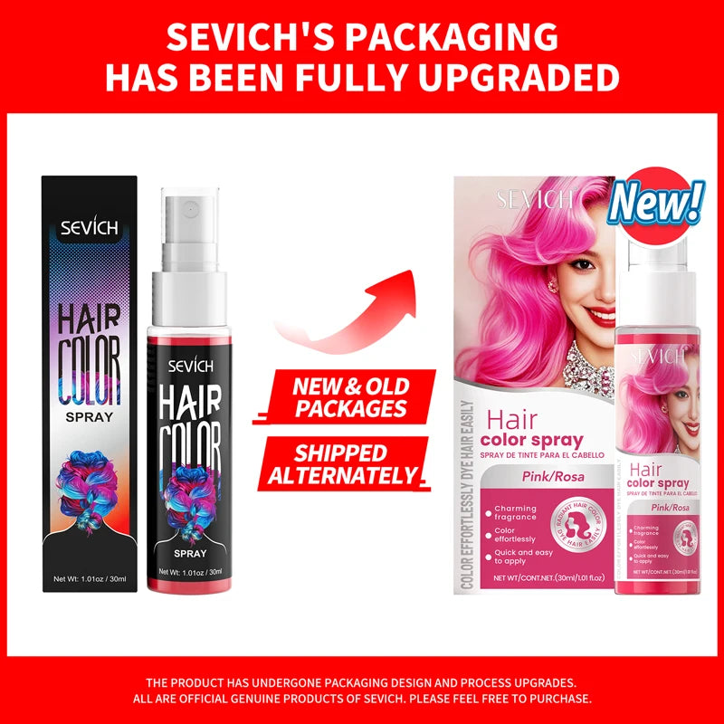 Temporary Hair Color Spray 30ml – Washable Styling Color