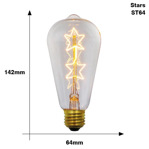 YNL E27 Retro Edison Bulb 220V 40W – ST64 G80 G95 G125 Vintage Filament Light Bulb - Roomsium