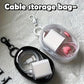 WRDEW Portable Mini Clear Zipper Storage Bag – Silicone Organizer with Keychain Loop - Roomsium