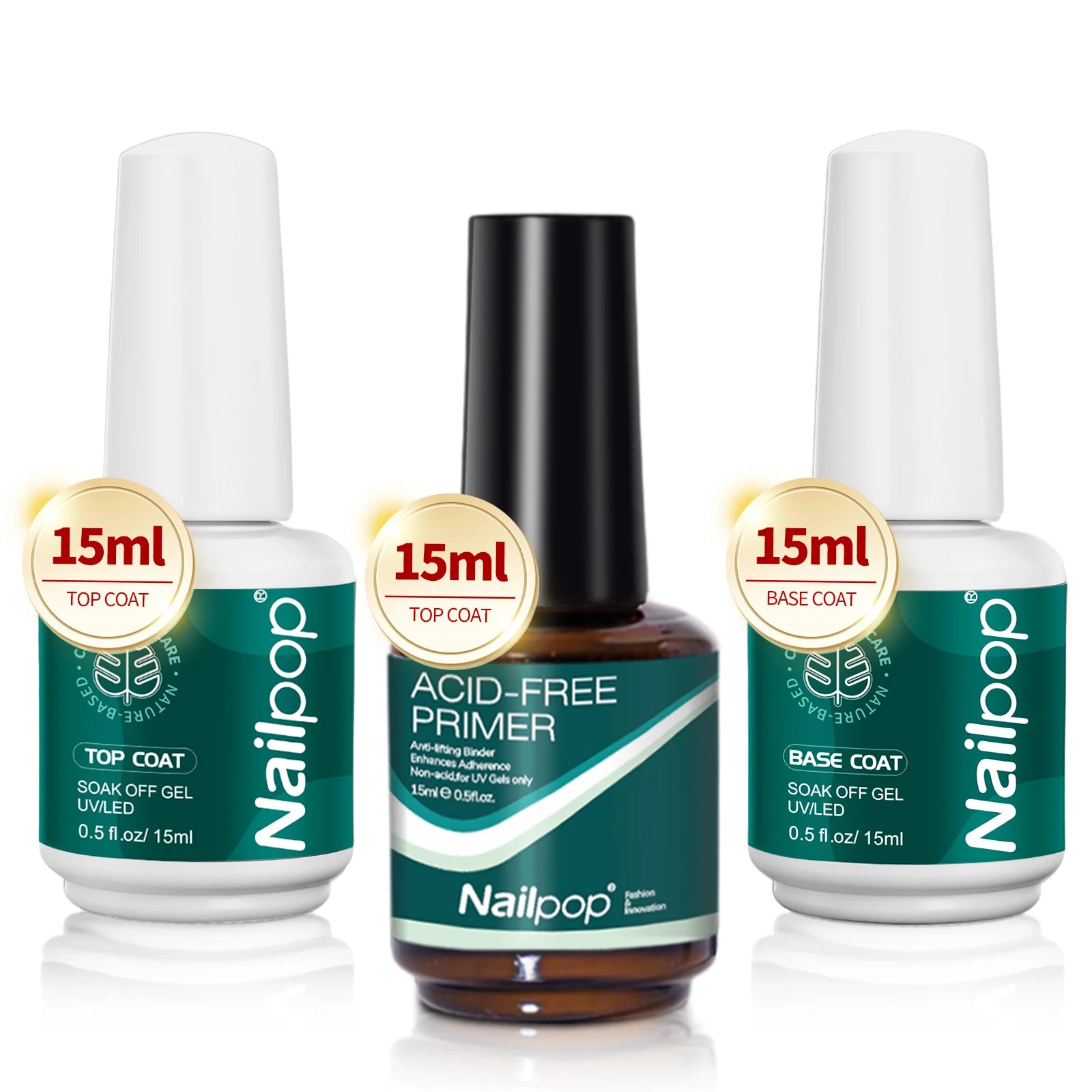 Nailpop Nail Dehydrator & Acid-Free Primer Set – Natural Nail Prep for Acrylic & UV Gel - Roomsium