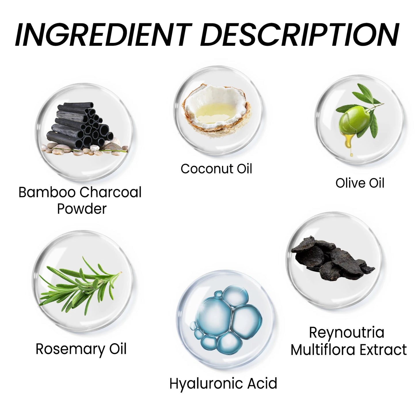 OUHOE Bamboo Charcoal Shampoo Soap – Deep Scalp Cleanse & Oil Control 60g - Roomsium