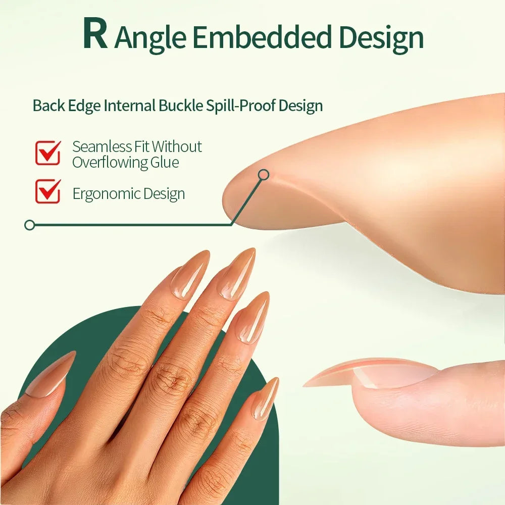 Nailpop 3-in-1 Nude Natural Nail Tips – 140PCS